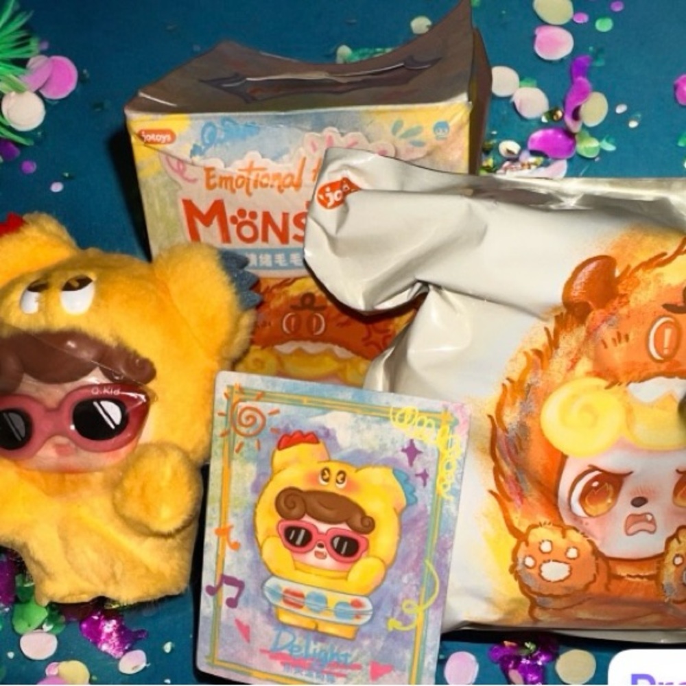 Q Kid Emotional Hairy Monsters Plush Pendant Blind Box - Delight